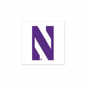 Northwestern Wildcats Temporary Tattoos with Stylized N Logo Pack of 4