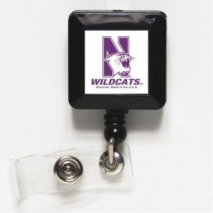 Northwestern Wildcats Retractable Square Badge/ID Holders
