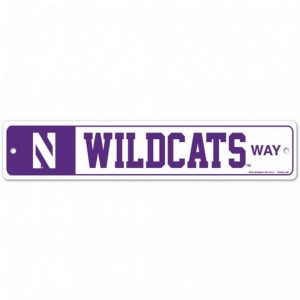 Northwestern Wildcats 3.75" x 19" Wildcats Way Street Sign
