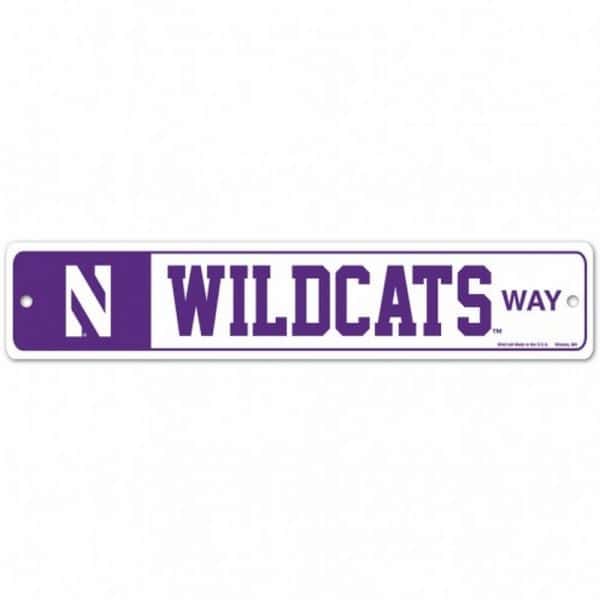 Northwestern Wildcats 3.75" x 19" Wildcats Way Street Sign