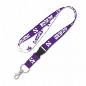 Northwestern Wildcats 1" Full Color Lanyard w/detachable buckle