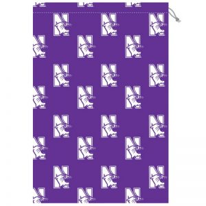 Northwestern University Wildcats Purple Laundry Bag with All Over N-Cat Print