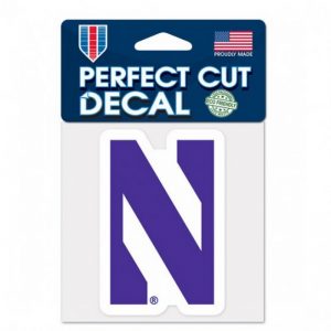 Northwestern Wildcats Perfect Cut Color Decal 4" x 4" with Stylized N Design