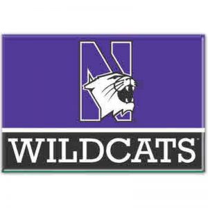 Northwestern Wildcats Rectangle Magnet, 2" x 3" N-Cat Wildcats Design