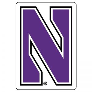 Northwestern Wildcats Premium Acrylic Magnet with Multi Color Stylized N Design