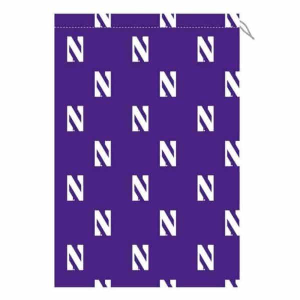 Northwestern University Wildcats Purple Laundry Bag with All Over N Print
