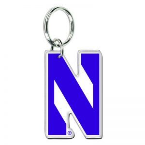 Northwestern Wildcats Premium Acrylic Key Ring with Stylized N Design