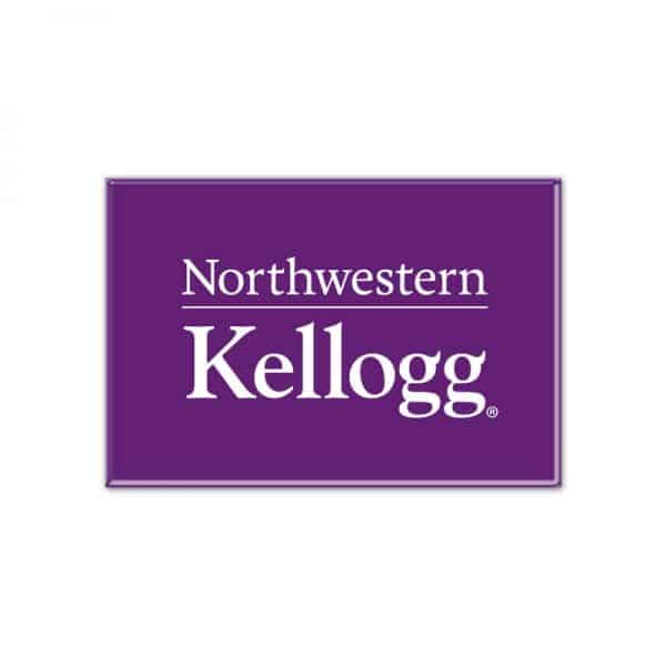 Northwestern Wildcats Purple Rectangle Magnet, 2" x 3" Kellogg Design