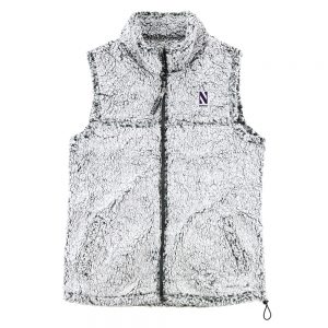 Northwestern University Wildcats Frosty Grey Full Zip Sherpa Vest by Boxercraft