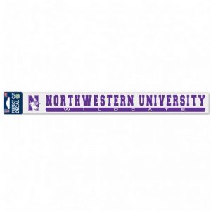 Northwestern Wildcats Perfect Cut Long Decals 2" x 17" with N-cat & Northwestern Wildcats Design