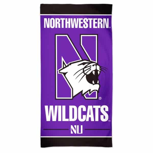 Northwestern Wildcats Full Color Spectra Beach Towel 30" x 60"