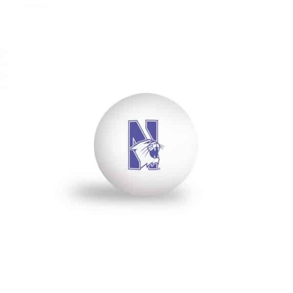 Northwestern Wildcats PING PONG BALLS - 6 pack with N-Cat Design