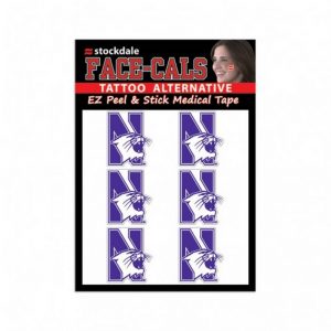 Northwestern Wildcats Face Cals with N-Cat Design Set of 6
