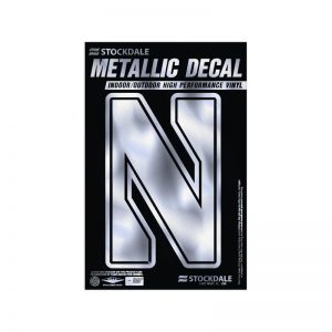 Northwestern University Wildcats Metallic Window Decals 2" x 3" with Stylized N Design