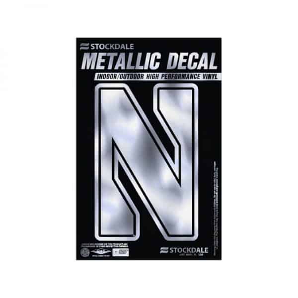 Northwestern University Wildcats Metallic Window Decals 2" x 3" with Stylized N Design