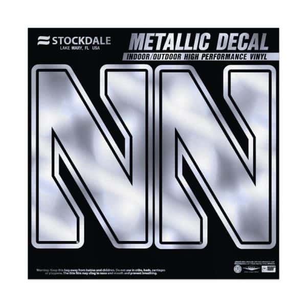 Northwestern University Wildcats Metallic Window Decals 2.75" x 4.25" with Stylized N Design