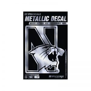 Northwestern University Wildcats Metallic Window Decals 2" x 3" with N-Cat Design