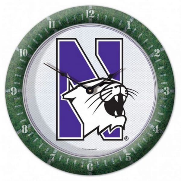 Northwestern Wildcats Full Color Game Clock with N-Cat Design
