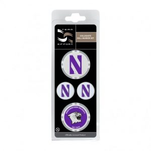 Northwestern Wildcats Ball Marker Set of four Variety Pack
