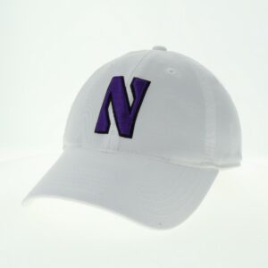 Northwestern University Wildcats Legacy Unconstructed Adjustable White Hat with Stylized N Design-3