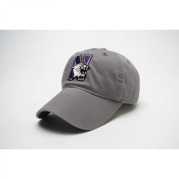Northwestern Wildcats Legacy Unconstructed Adjustable Light Grey Hat with N-Cat Design
