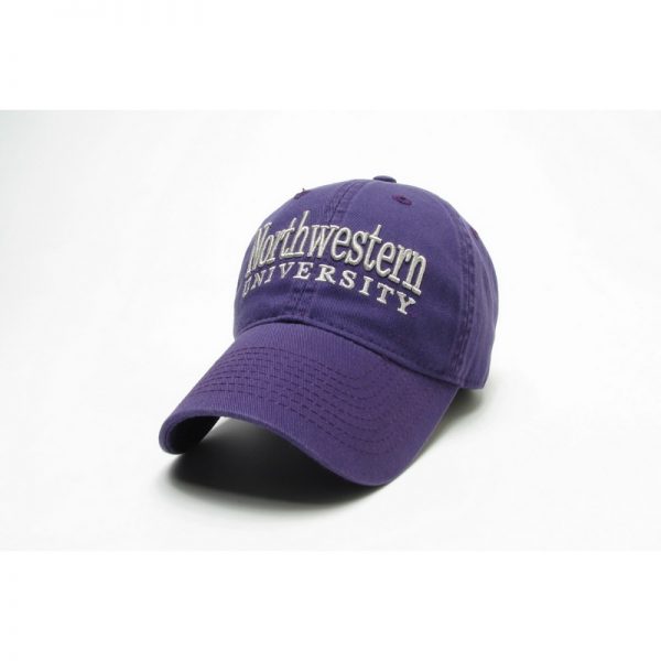 Northwestern Wildcats Legacy Unconstructed Adjustable Purple Hat with Straight Northwestern University Design