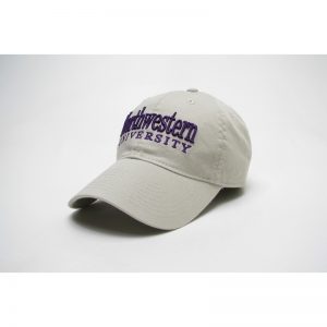Northwestern Wildcats Legacy Unconstructed Adjustable Almond Cream Hat with Straight Northwestern University Design
