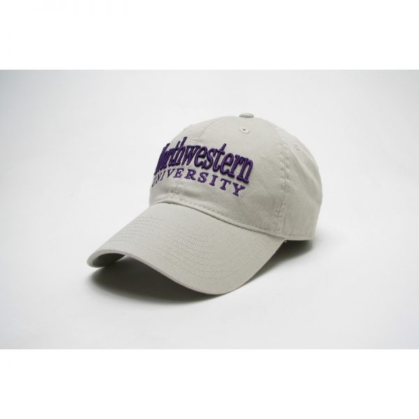 Northwestern Wildcats Legacy Unconstructed Adjustable Almond Cream Hat with Straight Northwestern University Design