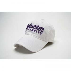 Northwestern Wildcats Legacy Unconstructed Adjustable White Hat with Straight Northwestern University Design