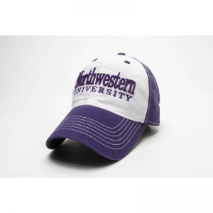 Northwestern Wildcats Legacy Unconstructed Adjustable Purple/White Freshman Hat with Straight Northwestern University Design