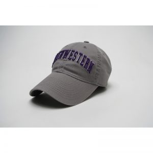 Northwestern Wildcats Legacy Unconstructed Adjustable Light Grey Hat with Arched Northwestern Design