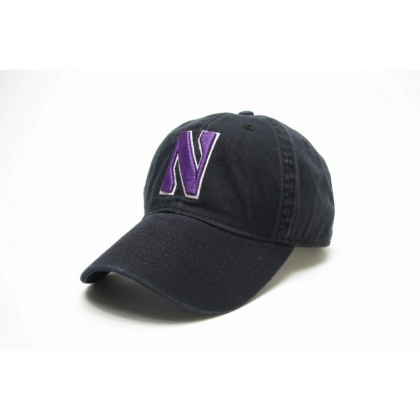 Northwestern Wildcats Legacy Unconstructed Adjustable Black Hat with Stylized N Design-2