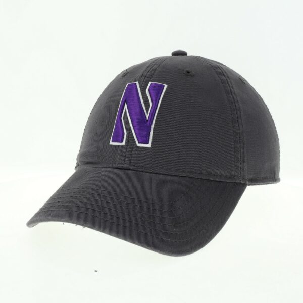 Northwestern University Wildcats Legacy Unconstructed Adjustable Black Hat with Stylized N Design-3
