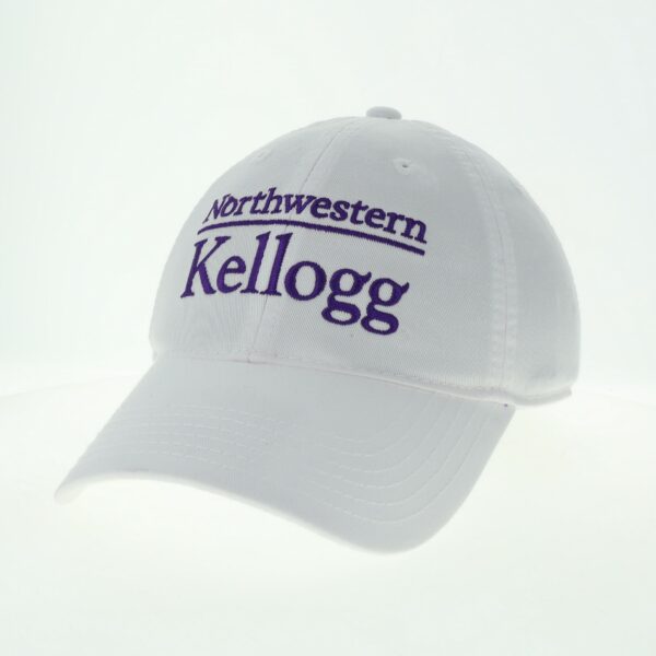 Northwestern Wildcats Legacy Unconstructed Adjustable White Hat with Kellogg Design-2
