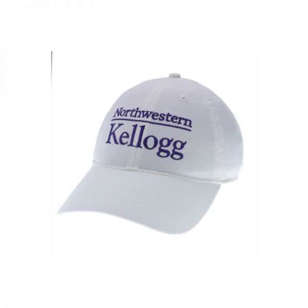 Northwestern Wildcats Legacy Unconstructed Adjustable White Hat with Kellogg Design