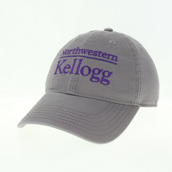Northwestern University Wildcats Legacy Unconstructed Adjustable Grey Hat with Kellogg Design