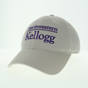 Northwestern University Wildcats Legacy Unconstructed Adjustable Almond Cream Hat with Purple Kellogg Design-2