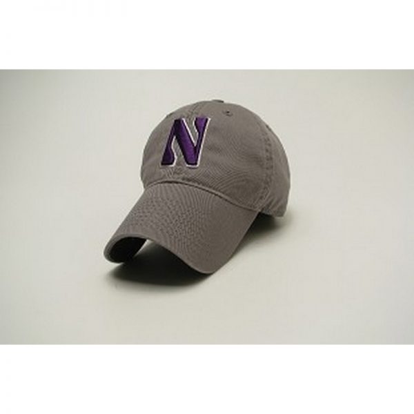 Northwestern Wildcats Legacy Unconstructed Adjustable Dark Grey Hat with Stylized N Design