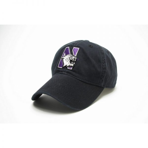 Northwestern Wildcats Legacy Unconstructed Fitted Black Hat with N-cat Design