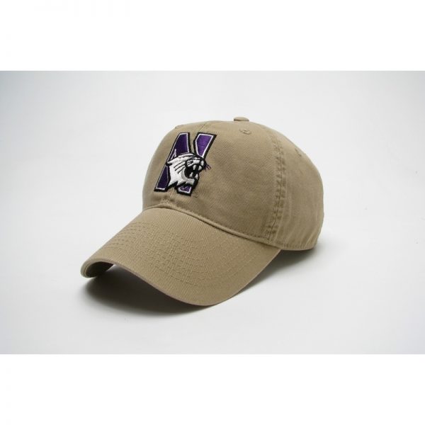 Northwestern Wildcats Legacy Unconstructed Fitted Golden Khaki Hat with N-Cat Design