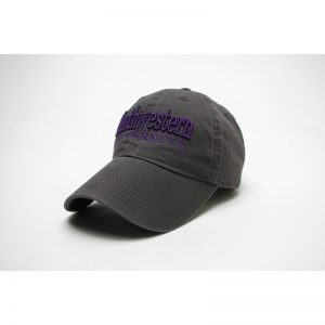 Northwestern Wildcats Legacy Unconstructed Fitted Charcoal Grey Hat with Straight Northwestern University Design