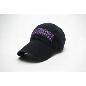 Northwestern Wildcats Legacy Unconstructed Fitted Black Hat with Arched Northwestern Design