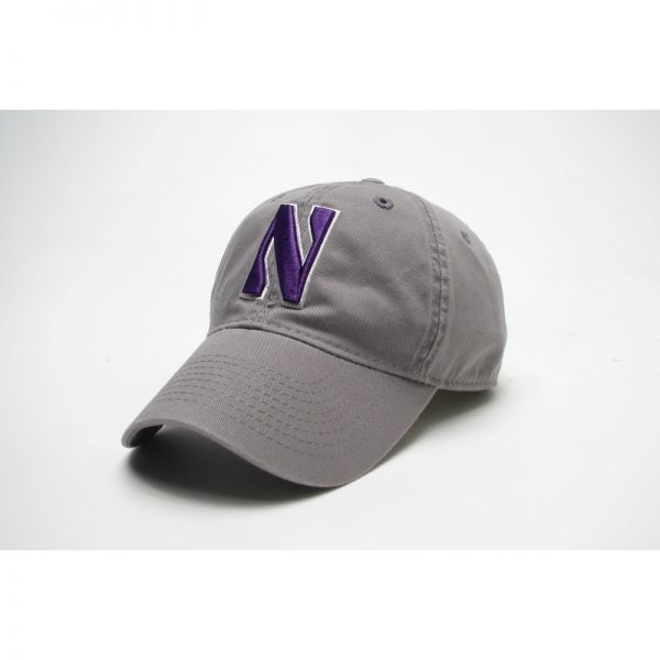 Northwestern Wildcats Legacy Unconstructed Fitted Light Grey Hat with Stylized N Design