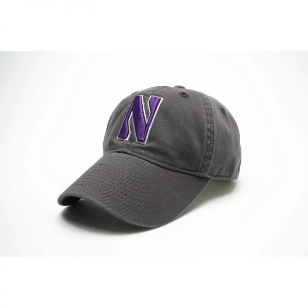 Northwestern Wildcats Legacy Unconstructed Fitted Charcoal Grey Hat with Stylized N Design