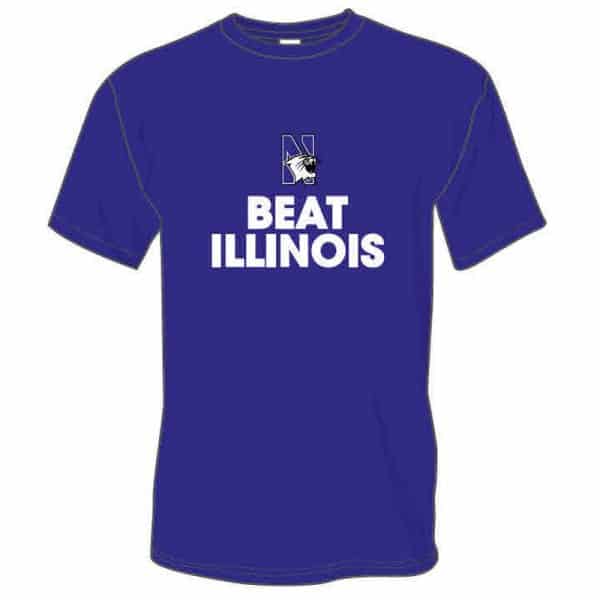 Northwestern Wildcats Beat Illinois Fighting Illini Tee Shirt