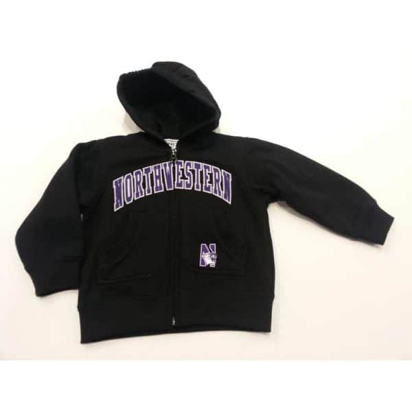 Northwestern Wildcats Black Toddler Zip-Hood Sweatshirt