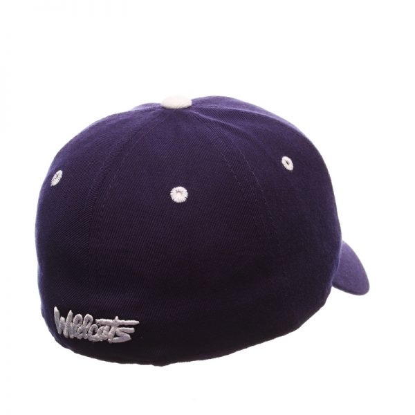 Northwestern Wildcats Zephyr Dark Purple Fitted Hat with Stylized N-Cat Design