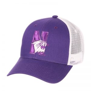 Northwestern Wildcats Zephyr Constructed Adjustable Purple/White Trucker Mesh Hat with N-Cat Design