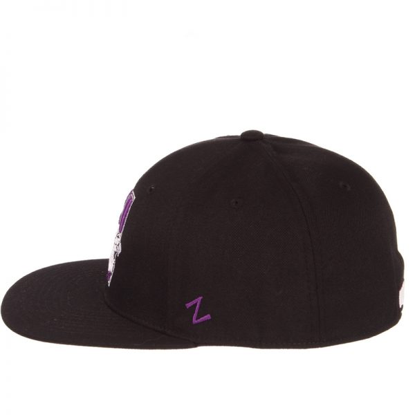 Northwestern University Wildcats Zephyr Black Fitted Hat with Stylized N-Cat Design - Image 6