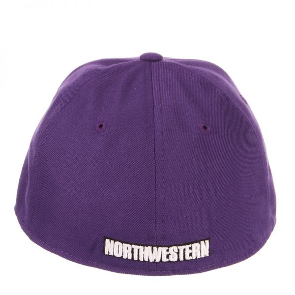 Northwestern University Wildcats Zephyr Purple Fitted Hat with Stylized N Design - Image 4